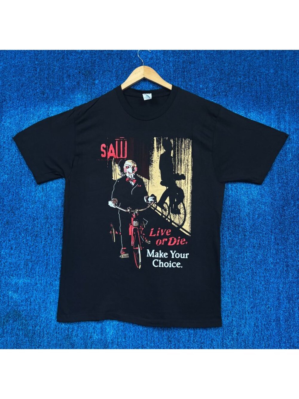 Billy The Puppet Live or Die Make Your Choice Saw Film Tee L